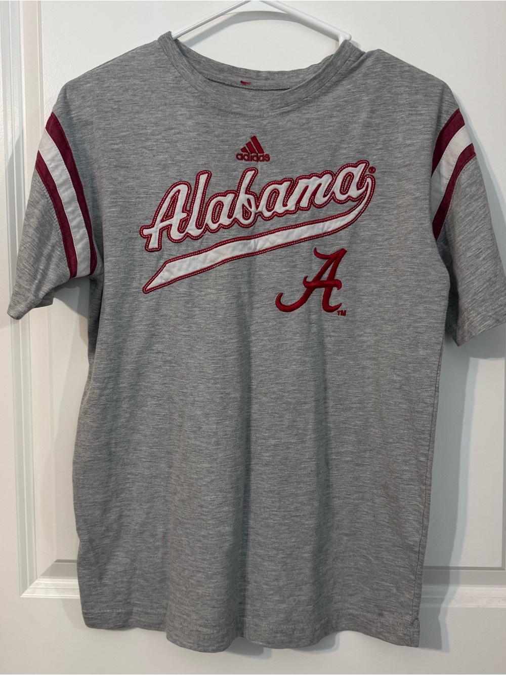 Adidas Alabama Gray & Alabama Crimson Short Sleeve Tee